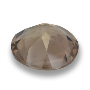 Quartz fumé marron naturelle coupe roude, 9,38 ct, VVS