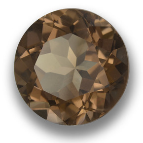 Quartz fumé marron naturelle coupe roude, 14,03 ct, VVS-VS