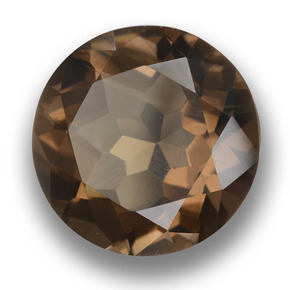 Quartz fumé marron naturelle coupe roude, 11,07 ct, VVS