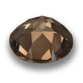 Quartz fumé marron naturelle coupe roude, 11,07 ct, VVS