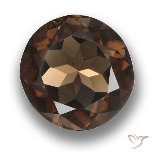 4.61ct Naturel Marron foncé Quartz fumé, Tour, VVS