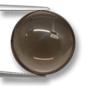 Quartz fumé Marron ambré naturelle Coupe roude, 15.68 ct, Transparent