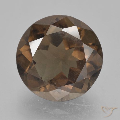 4.15ct Naturel Brun caryer Quartz fumé, Tour, VVS-VS