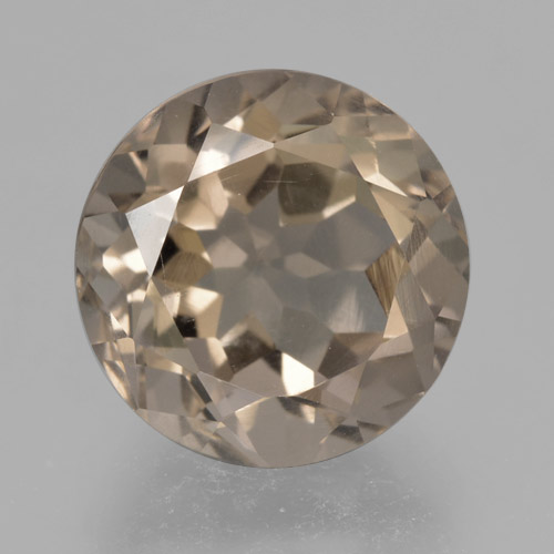 Quartz fumé marron naturelle coupe roude, 4,65 ct, VVS-VS