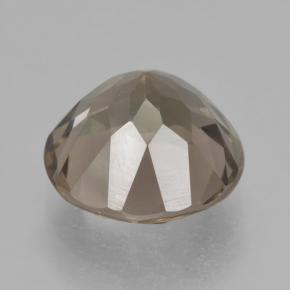 Quartz fumé marron naturelle coupe roude, 4,65 ct, VVS-VS