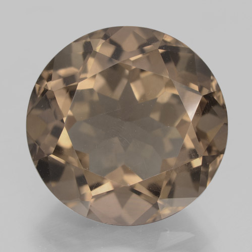 Quartz fumé marron naturelle coupe roude, 10,47 ct, VS