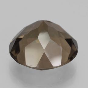 Quartz fumé marron naturelle coupe roude, 10,47 ct, VS