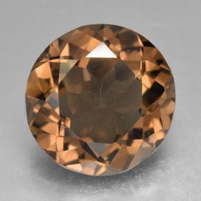 Quartz fumé marron naturelle coupe roude, 9,03 ct, VVS-VS