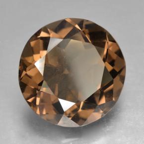 Quartz fumé marron naturelle coupe roude, 9,03 ct, VVS-VS