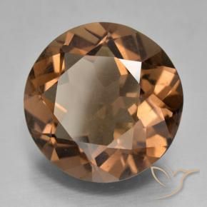 Quartz fumé Brun chocolat naturelle Coupe roude, 12.09 ct, VVS-VS
