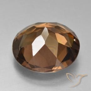 Quartz fumé Brun chocolat naturelle Coupe roude, 12.09 ct, VVS-VS