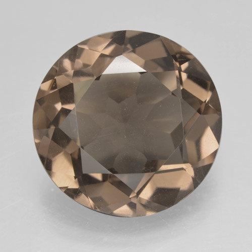 Quartz fumé marron naturelle coupe roude, 8,68 ct, VVS-VS