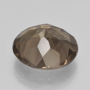 Quartz fumé marron naturelle coupe roude, 8,68 ct, VVS-VS