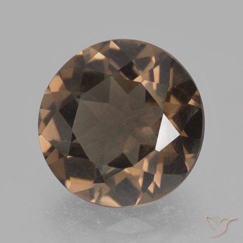4.67ct Naturel Brun moyen-foncé Quartz fumé, Tour, VVS-VS