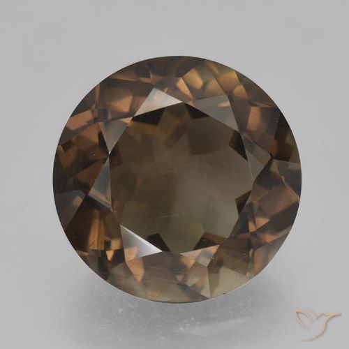 5.09ct Naturel Marron foncé Quartz fumé, Tour, VVS-VS