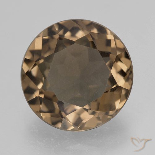 5.52ct Naturel Moka léger Quartz fumé, Tour, VS