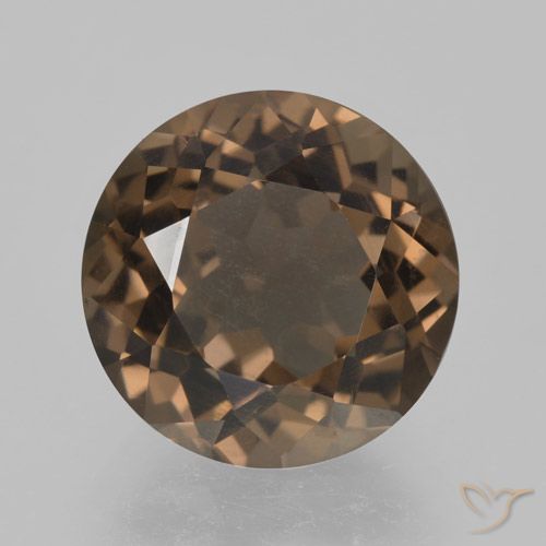 4.20ct Naturel Brun pain d'épices Quartz fumé, Tour, VVS-VS