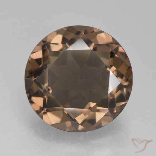 4.95ct Naturel Brun pain d'épices Quartz fumé, Tour, VVS-VS