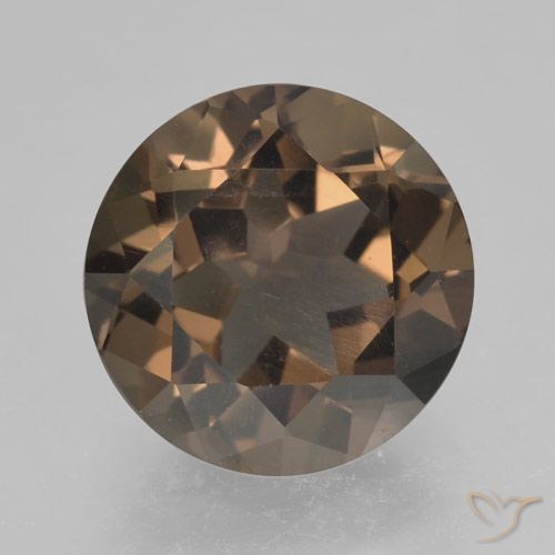 4.08ct Naturel Brun pain d'épices Quartz fumé, Tour, VVS-VS