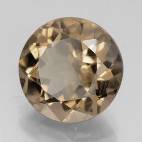 Quartz fumé marron naturelle coupe roude, 4,11 ct, VS