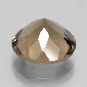 Quartz fumé marron naturelle coupe roude, 4,11 ct, VS