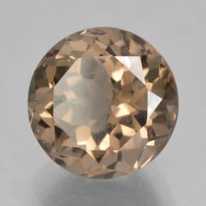 Quartz fumé marron naturelle coupe roude, 5,19 ct, VVS-VS