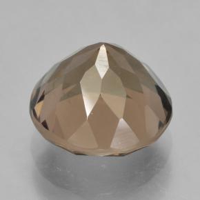 Quartz fumé marron naturelle coupe roude, 5,19 ct, VVS-VS