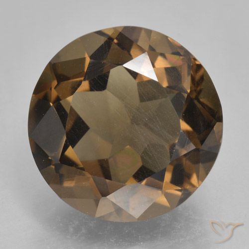 5.84ct Naturel Brun pain d'épices Quartz fumé, Tour, VVS-VS
