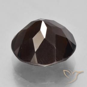 Quartz fumé Brun chocolat profond naturelle Coupe roude, 5.28 ct, VVS-VS