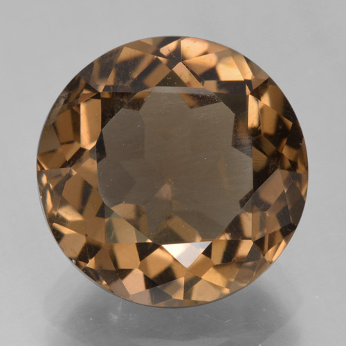 Quartz fumé marron naturelle coupe roude, 5,55 ct, VVS-VS