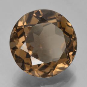 Quartz fumé marron naturelle coupe roude, 5,55 ct, VVS-VS