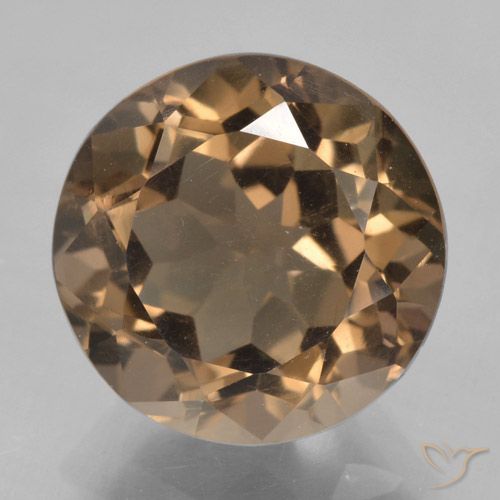 5.73ct Naturel Brun moyen-foncé Quartz fumé, Tour, VVS-VS