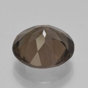 Quartz fumé marron naturelle coupe roude, 3,44 ct, VVS-VS