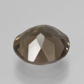 Quartz fumé marron naturelle coupe roude, 3,75 ct, VS