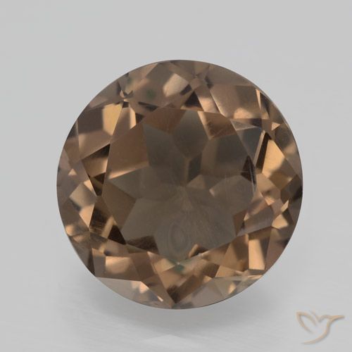 3.80ct Naturel Brun pain d'épices Quartz fumé, Tour, VVS-VS