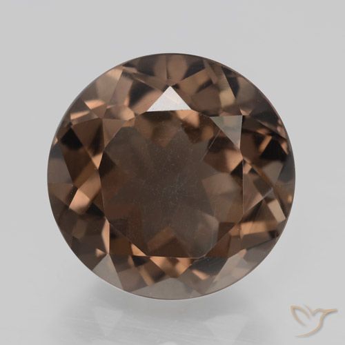 4.18ct Naturel Marron chaud Quartz fumé, Tour, VS