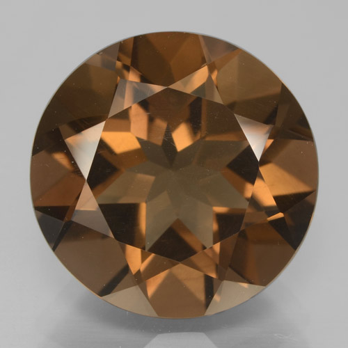 Quartz fumé marron naturelle coupe roude, 8,47 ct, VS