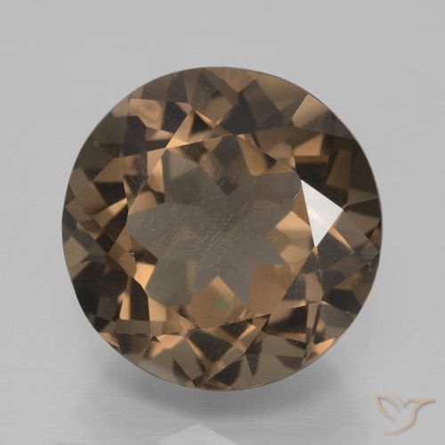 8.14ct Naturel Brun pain d'épices Quartz fumé, Tour, VVS-VS