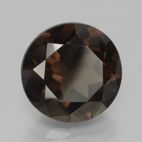 Quartz fumé marron naturelle coupe roude, 5,87 ct, VVS-VS