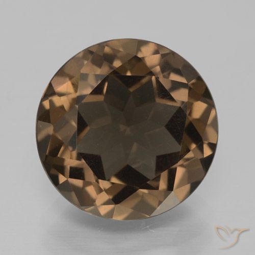 6.97ct Naturel Brun pain d'épices Quartz fumé, Tour, VVS-VS