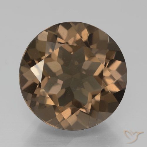 9.07ct Naturel Brun chocolat Quartz fumé, Tour, VVS-VS