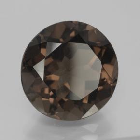 Quartz fumé marron naturelle coupe roude, 7,28 ct, VVS-VS