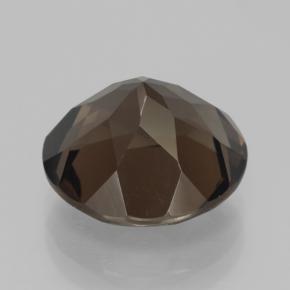 Quartz fumé marron naturelle coupe roude, 7,28 ct, VVS-VS