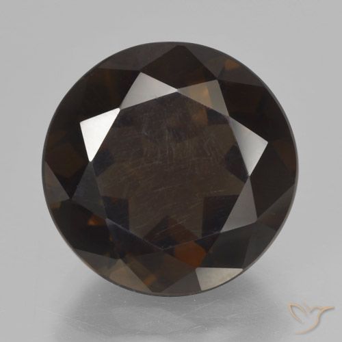 6.63ct Naturel Marron foncé Quartz fumé, Tour, VVS-VS