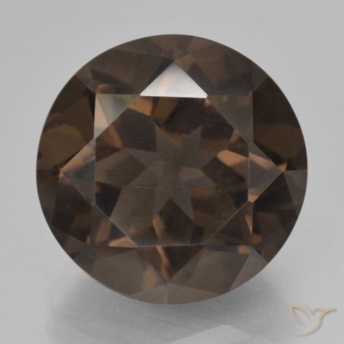 Quartz fumé Marron foncé naturelle Tour, 8.09 ct, VVS-VS