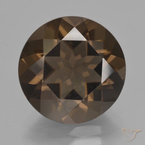 7.32ct Naturel Marron foncé Quartz fumé, Tour, VVS-VS