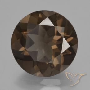 Quartz fumé Marron foncé naturelle Tour, 7.32 ct, VVS-VS
