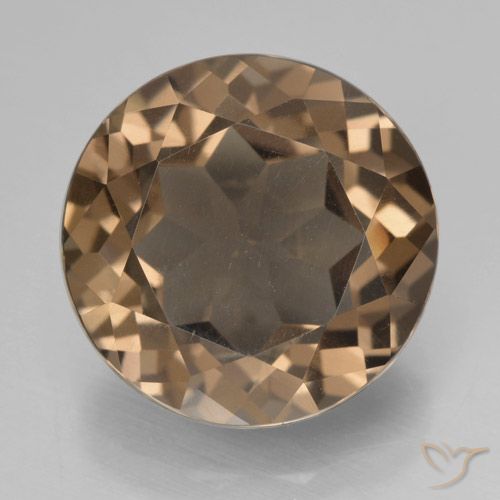7.18ct Naturel Brun pain d'épices Quartz fumé, Tour, VVS-VS