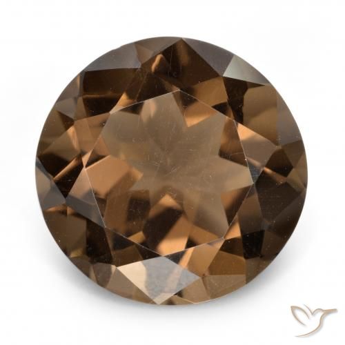 6.40ct Naturel Marron foncé Quartz fumé, Tour, VVS-VS