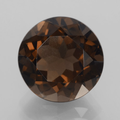 Quartz fumé marron naturelle coupe roude, 4,83 ct, VVS-VS